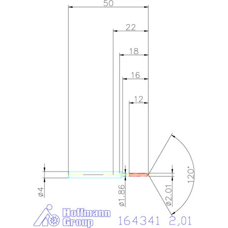 Garant VHM-NC gépi dörzsár 2,01 mm
