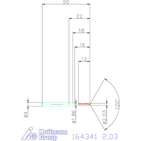 Garant VHM-NC gépi dörzsár 2,03 mm
