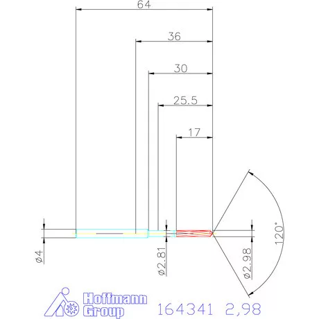 Garant VHM-NC gépi dörzsár 2,98 mm