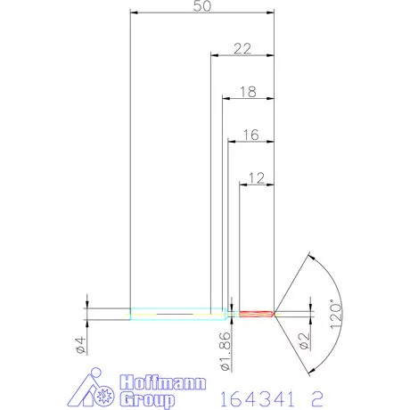 Garant VHM-NC gépi dörzsár 2 mm