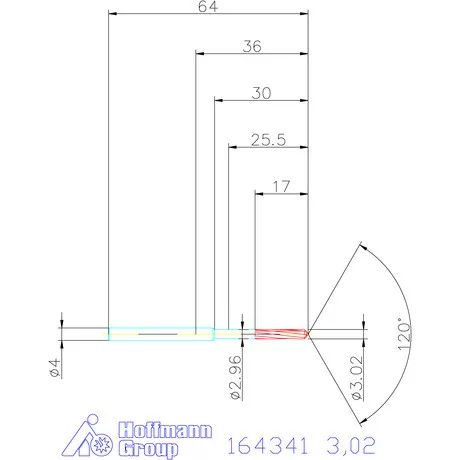 Garant VHM-NC gépi dörzsár 3,02 mm