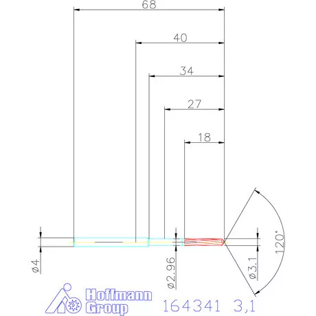 Garant VHM-NC gépi dörzsár 3,1 mm