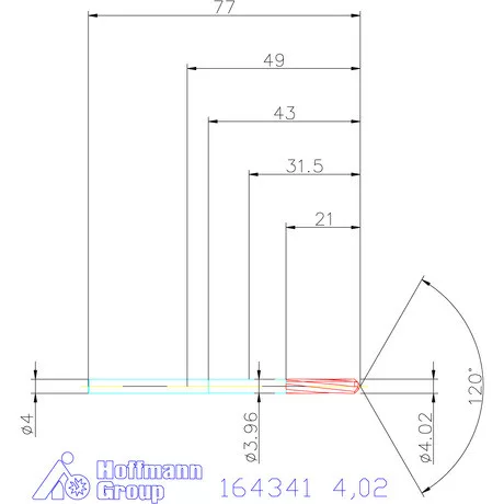 Garant VHM-NC gépi dörzsár 4,02 mm
