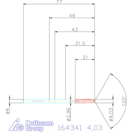 Garant VHM-NC gépi dörzsár 4,03 mm