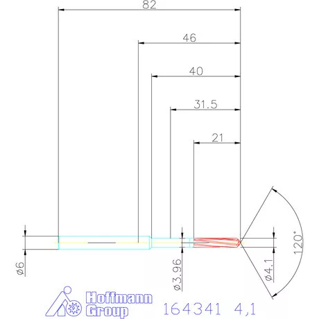 Garant VHM-NC gépi dörzsár 4,1 mm