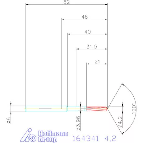Garant VHM-NC gépi dörzsár 4,2 mm