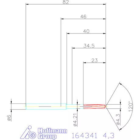 Garant VHM-NC gépi dörzsár 4,3 mm