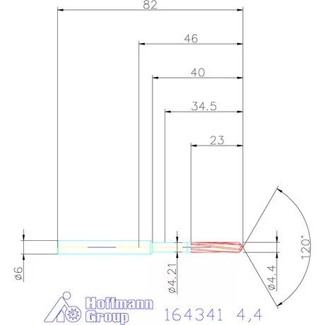 Garant VHM-NC gépi dörzsár 4,4 mm