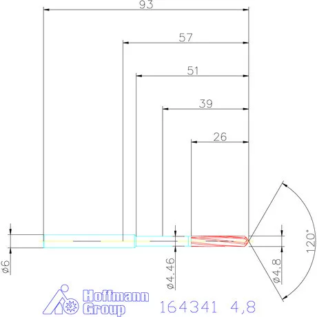Garant VHM-NC gépi dörzsár 4,8 mm