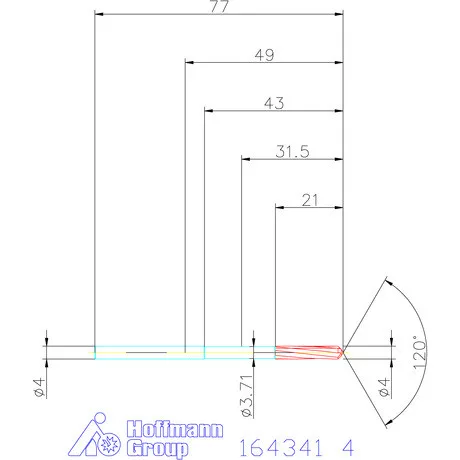 Garant VHM-NC gépi dörzsár 4 mm