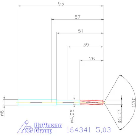 Garant VHM-NC gépi dörzsár 5,03 mm