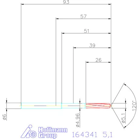 Garant VHM-NC gépi dörzsár 5,1 mm
