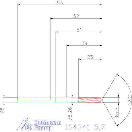 Garant VHM-NC gépi dörzsár 5,7 mm