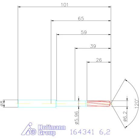 Garant VHM-NC gépi dörzsár 6,2 mm