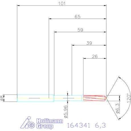 Garant VHM-NC gépi dörzsár 6,3 mm