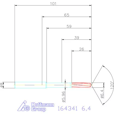 Garant VHM-NC gépi dörzsár 6,4 mm