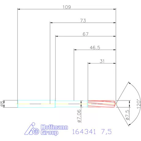 Garant VHM-NC gépi dörzsár 7,5 mm