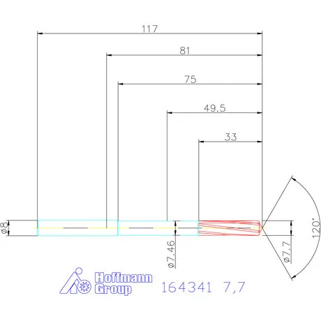 Garant VHM-NC gépi dörzsár 7,7 mm