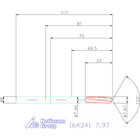 Garant VHM-NC gépi dörzsár 7,97 mm