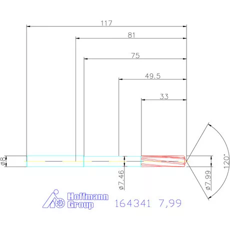 Garant VHM-NC gépi dörzsár 7,99 mm