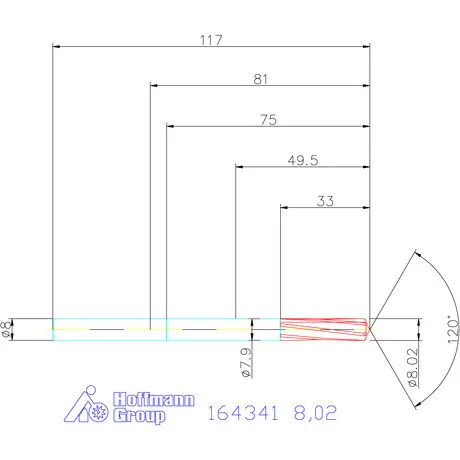 Garant VHM-NC gépi dörzsár 8,02 mm