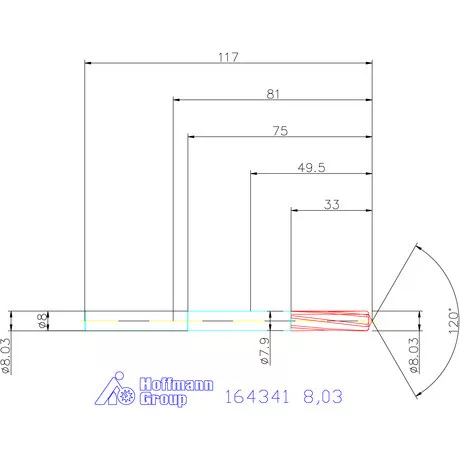 Garant VHM-NC gépi dörzsár 8,03 mm