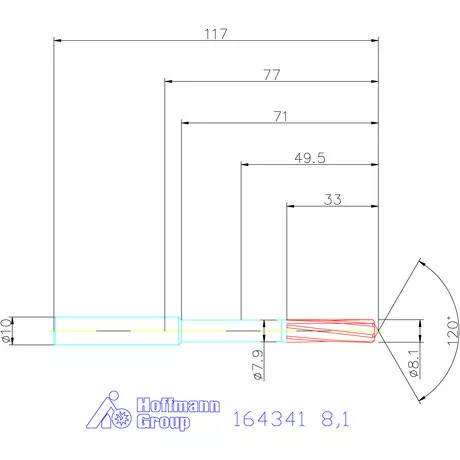 Garant VHM-NC gépi dörzsár 8,1 mm
