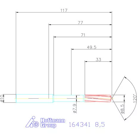 Garant VHM-NC gépi dörzsár 8,5 mm