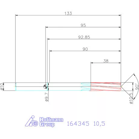Garant VHM-NC gépi dörzsár konfigurálható 10,5 mm