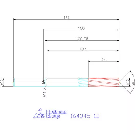 Garant VHM-NC gépi dörzsár konfigurálható 12 mm