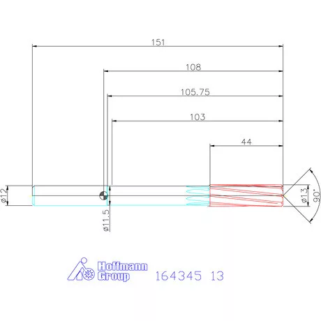 Garant VHM-NC gépi dörzsár konfigurálható 13 mm