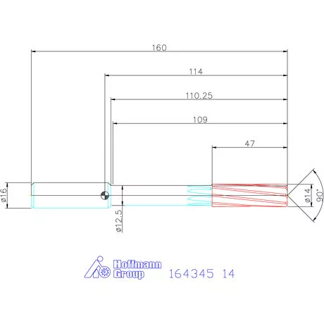 Garant VHM-NC gépi dörzsár konfigurálható 14 mm