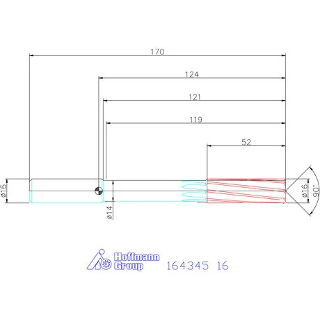 Garant VHM-NC gépi dörzsár konfigurálható 16 mm