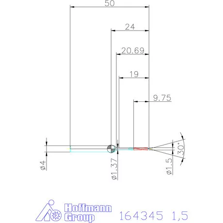 Garant VHM-NC gépi dörzsár konfigurálható 1,5 mm