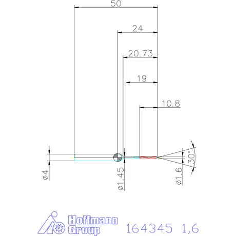 Garant VHM-NC gépi dörzsár konfigurálható 1,6 mm