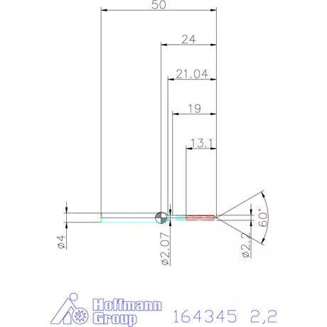 Garant VHM-NC gépi dörzsár konfigurálható 2,2 mm