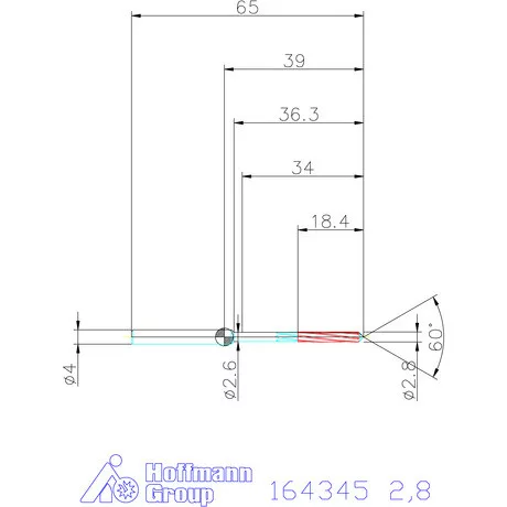 Garant VHM-NC gépi dörzsár konfigurálható 2,8 mm
