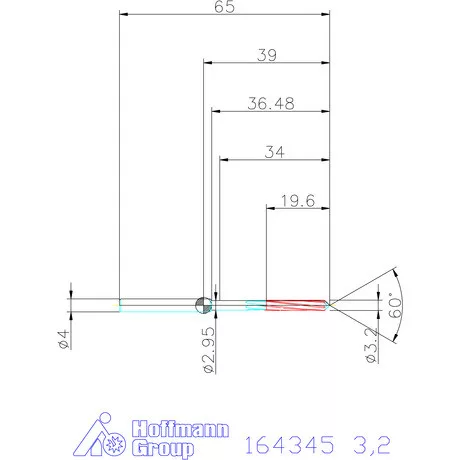 Garant VHM-NC gépi dörzsár konfigurálható 3,2 mm