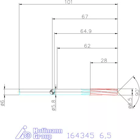 Garant VHM-NC gépi dörzsár konfigurálható 6,5 mm