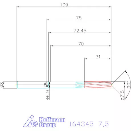 Garant VHM-NC gépi dörzsár konfigurálható 7,5 mm