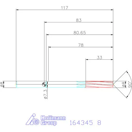 Garant VHM-NC gépi dörzsár konfigurálható 8 mm