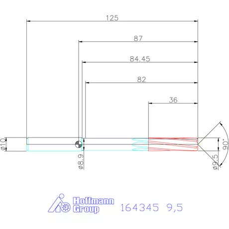 Garant VHM-NC gépi dörzsár konfigurálható 9,5 mm