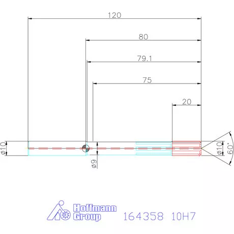 Garant HSS nagy teljesítményű dörzsár HPC átmenő furat 10H7 mm