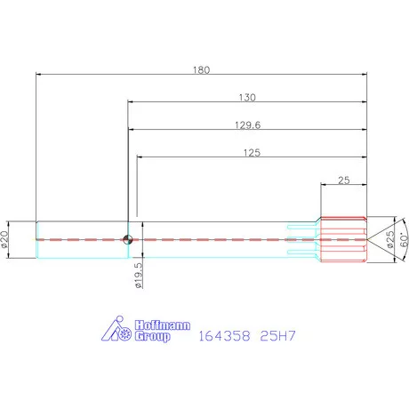 Garant HSS nagy teljesítményű dörzsár HPC átmenő furat 25H7 mm