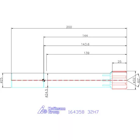 Garant HSS nagy teljesítményű dörzsár HPC átmenő furat 32H7 mm