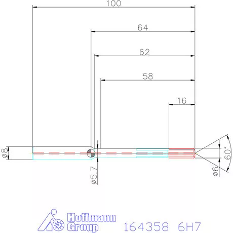 Garant HSS nagy teljesítményű dörzsár HPC átmenő furat 6H7 mm