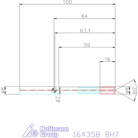 Garant HSS nagy teljesítményű dörzsár HPC átmenő furat 8H7 mm
