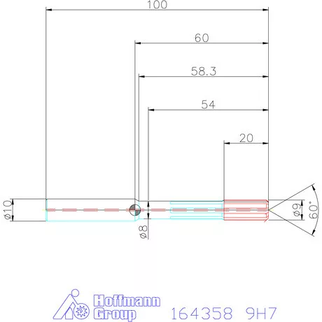 Garant HSS nagy teljesítményű dörzsár HPC átmenő furat 9H7 mm
