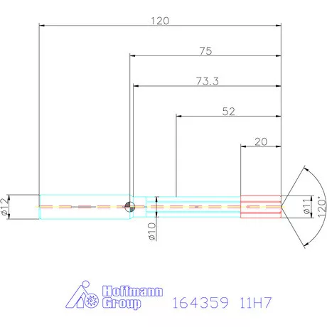 Garant HSS nagy teljesítményű dörzsár HPC zsákfurat 11H7 mm