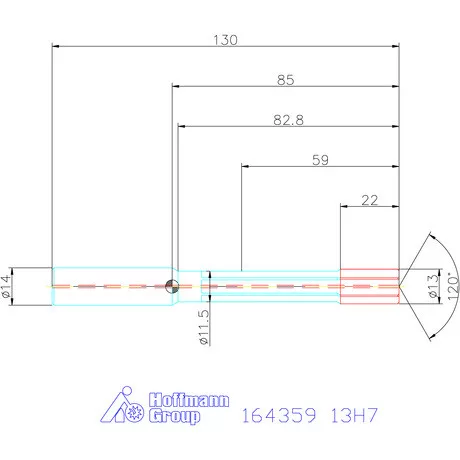 Garant HSS nagy teljesítményű dörzsár HPC zsákfurat 13H7 mm